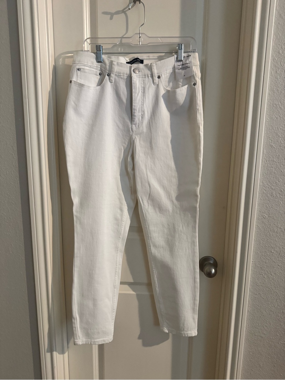 White Womens High Rise jeans 10/12